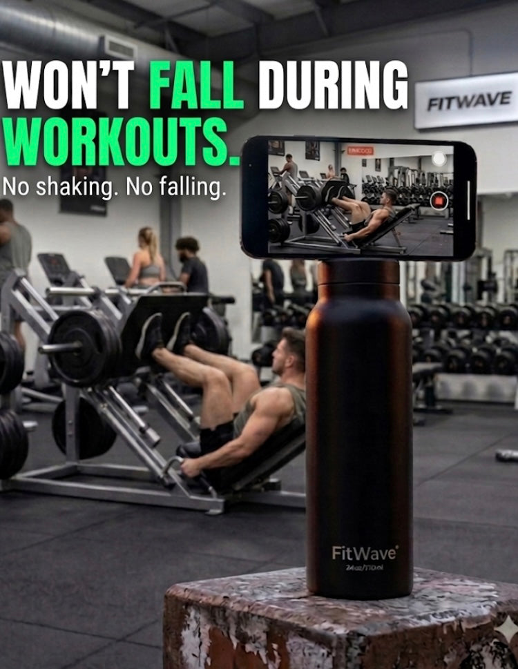 Water Bottle With Magnetic Phone Holder