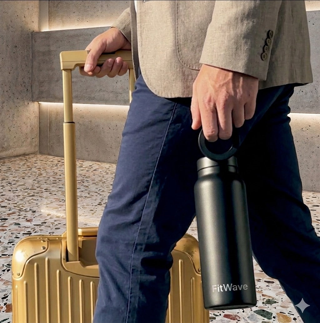 Water Bottle With Magnetic Phone Holder