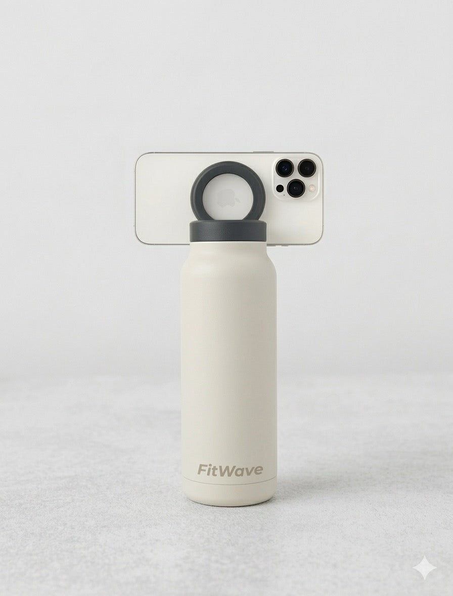 Water Bottle With Magnetic Phone Holder